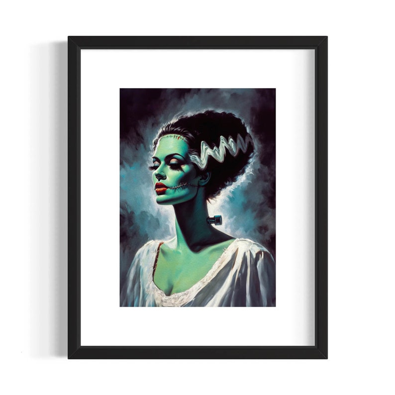 Bride of Frankenstein Wall Decor, Classic Horror Monster Scary Movie ...