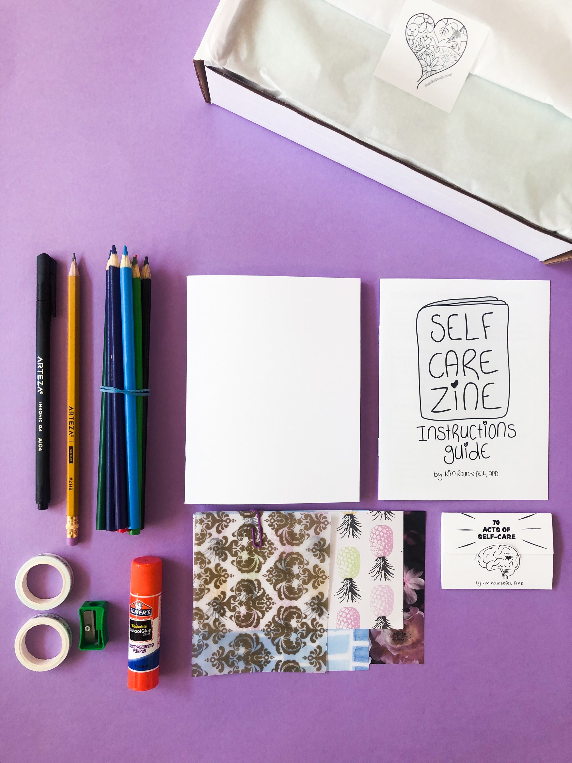 Self Care Zine Making Kit Mental Health Gift Art Kit for Etsy