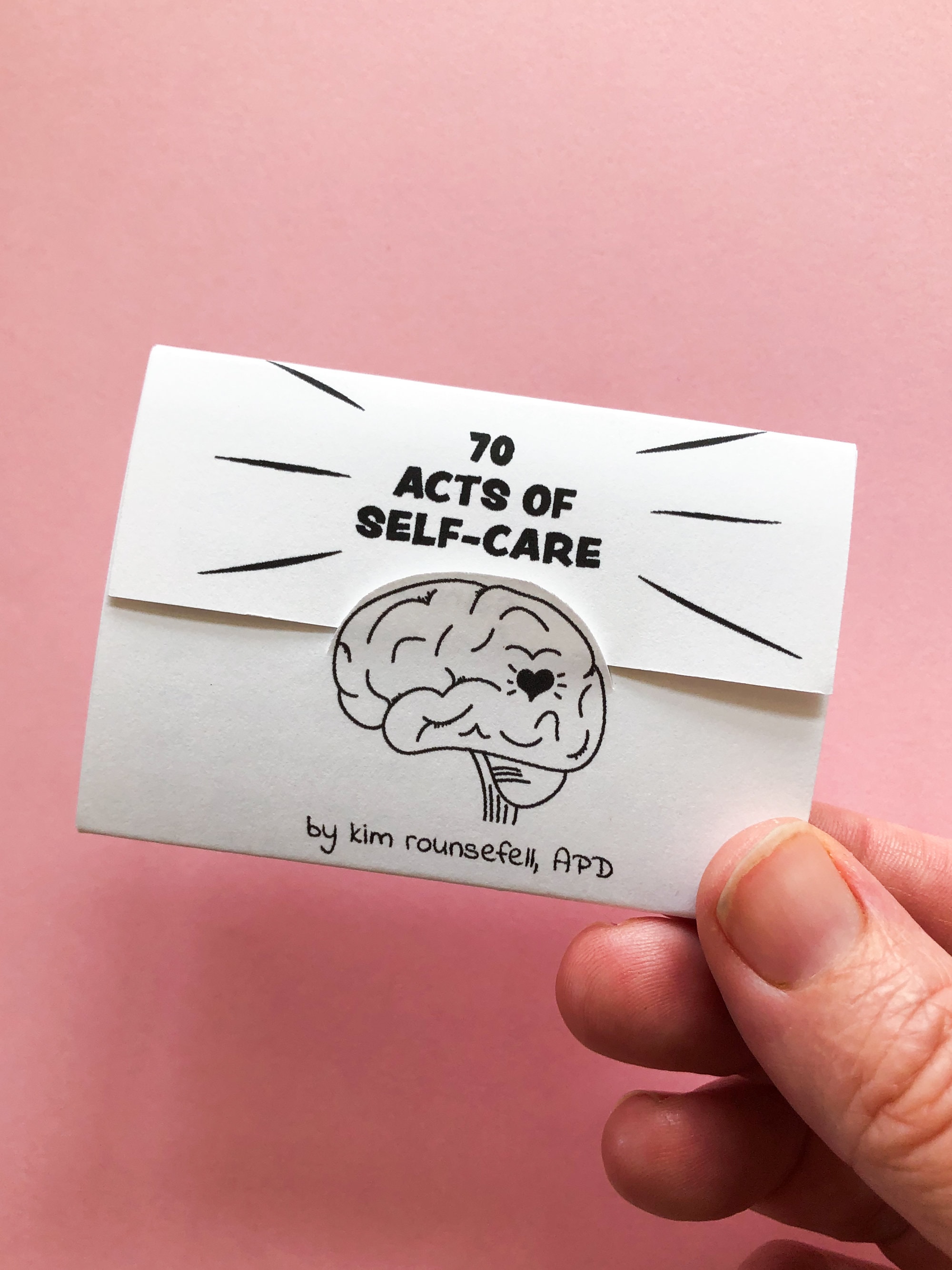 70 Acts of SelfCare Zine A compact foldout minizine diy Etsy