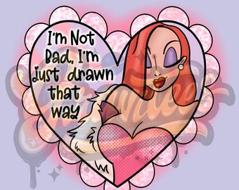 I'm not bad PNG, Rabbit Clipart, Girl Cartoon Clipart for DTF or Shirt Printing, PNG Only!