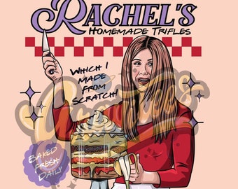 Rachel's Trifles Clipart, Friends Christmas Clipart, Friends Thanksgiving, Thanksgiving Clipart voor DTF of Shirt Printing, alleen PNG!