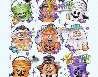 Original Artsit!!! Halloween Nuggets Halloween Buckets PNG, Halloween for DTF or Shirt Printing, Halloween Sublimation, PNG Only!