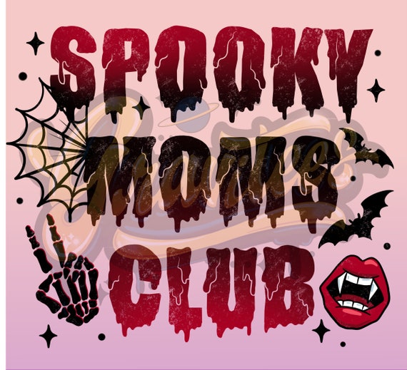 Spooky Moms Club PNG, Mom Shirt Clipart for DTF or Shirt Printing, PNG Only!