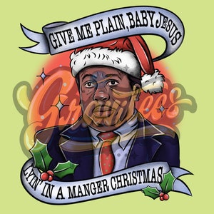 Stanley Hudson Christmas Png, With Background, The Office Clipart, The Office Christmas Clipart for DTF or Shirt Printing PNG Only!
