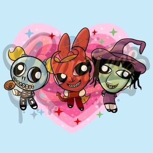 Halloween Masks PNG, Nightmare Christmas Clipart, Girl Cartoon Clipart for DTF or Shirt Printing, PNG Only!