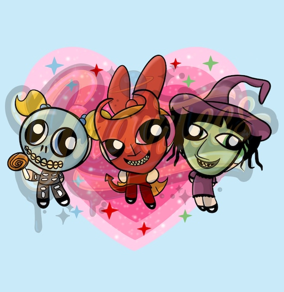 Halloween Masks PNG, Nightmare Christmas Clipart, Girl Cartoon Clipart for DTF or Shirt Printing, PNG Only!