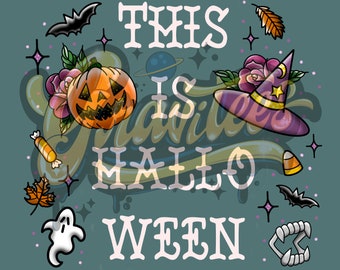 This Is Halloween PNG, Spooky Clipart for DTF or Shirt Printing, Halloween Sublimation, PNG Only!