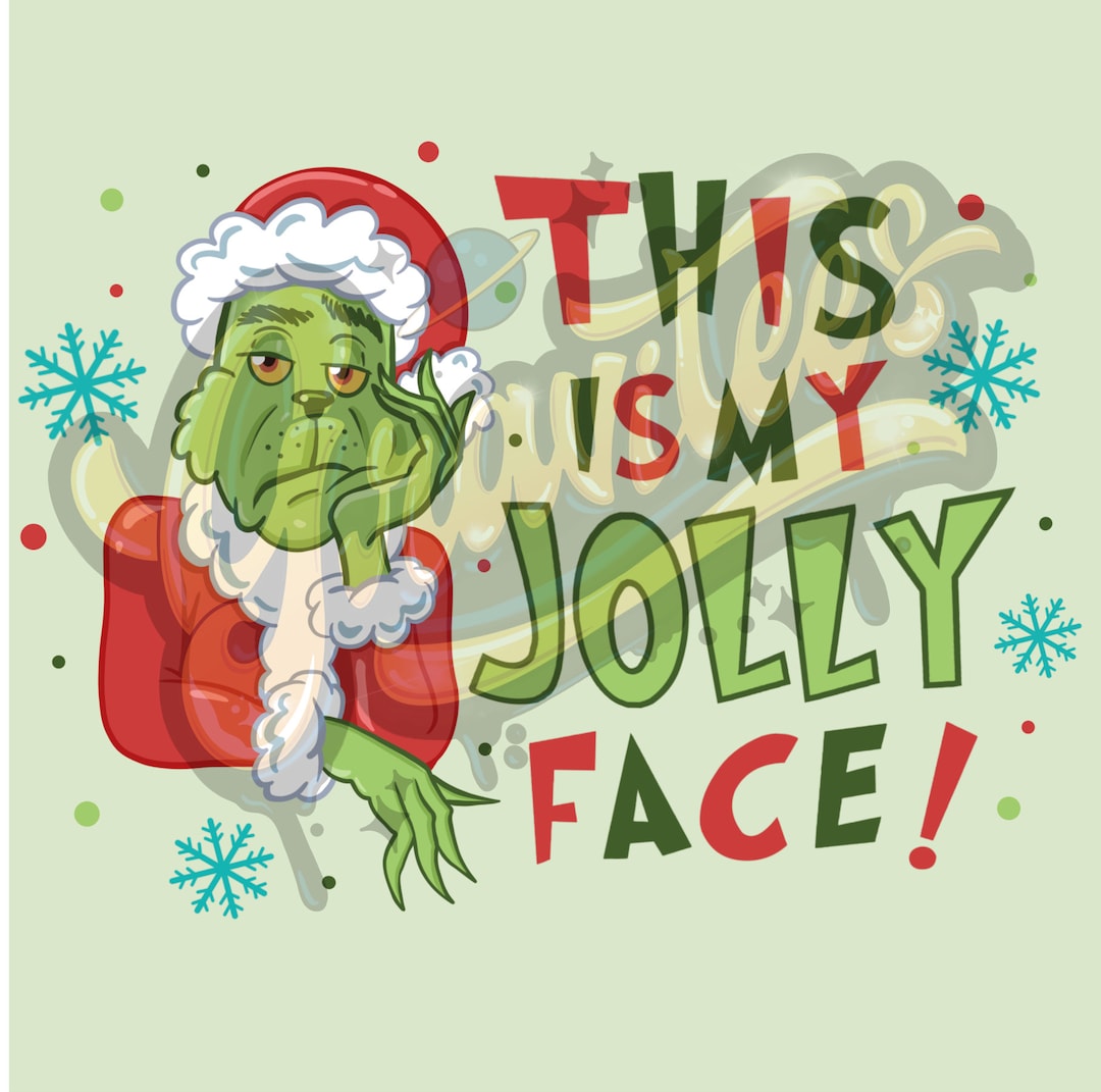This is My Jolly Face PNG Image Christmas Clipart for DTF Etsy