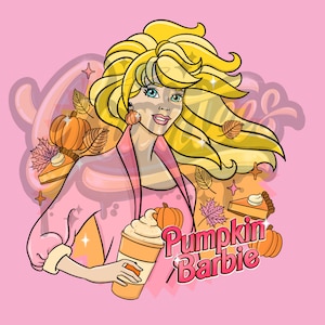 Pumpkin Spice Doll PNG, Pumpkin Spice Clipart for DTF or Shirt Printing, Fall Sublimation, PNG Only!