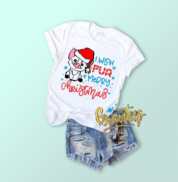 I Wish Pua Feliz Navidad Pua Camisa de Navidad Moana Camisa | Etsy México