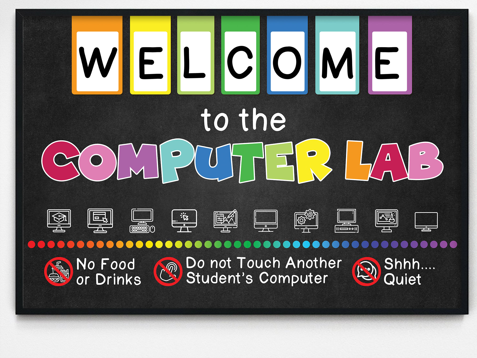16x24 Welcome to Computer Lab Poster Unframed, Classroom Decor ...