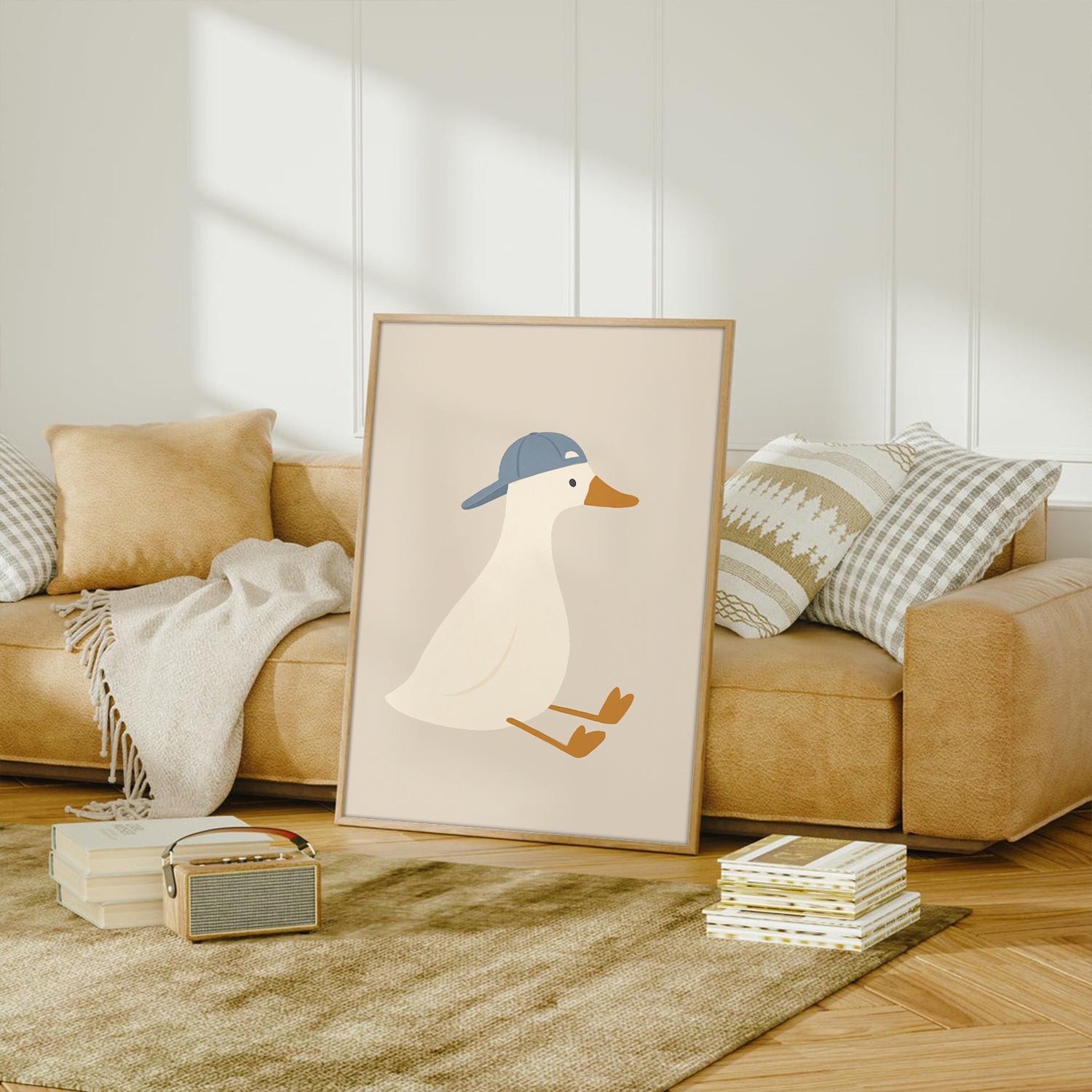 Silly Goose Wall Art Print, Cute Goose Poster, Sports Nursery Decor ...