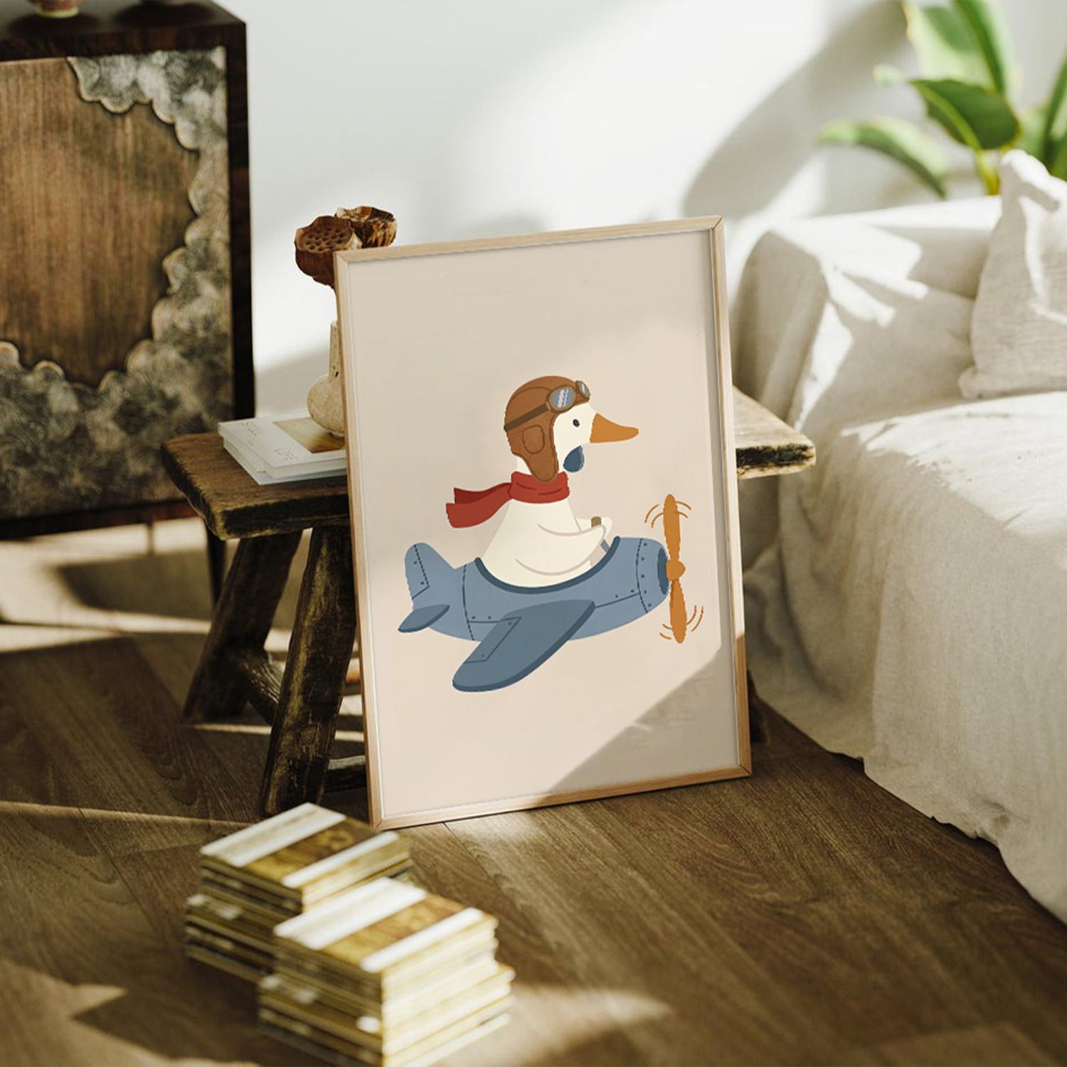 Silly Goose Wall Art Print, Cute Goose Poster, Sports Nursery Decor ...