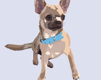 Retrato digital de mascotas, ilustración personalizada, ilustración personalizada, foto personalizada, retrato digital de mascotas