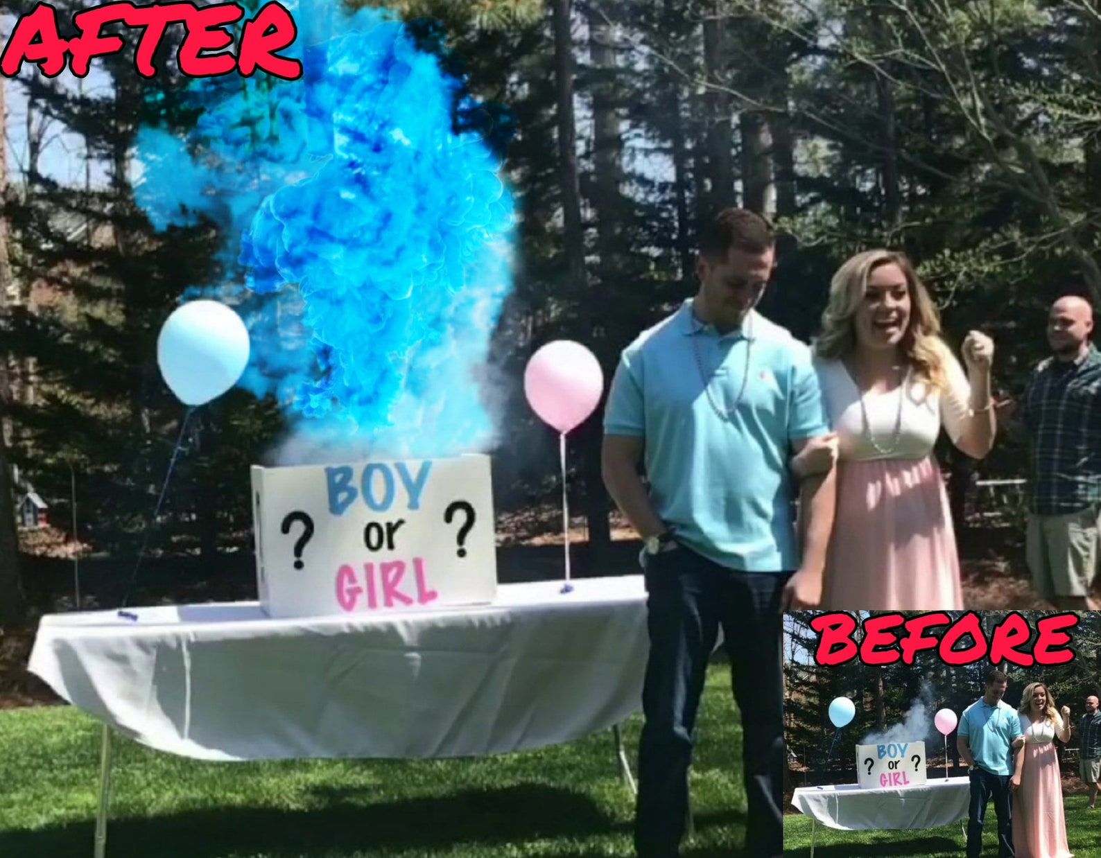 Smoke Gender Reveal Overlay Smoke Bomb Overlays Colorful Etsy