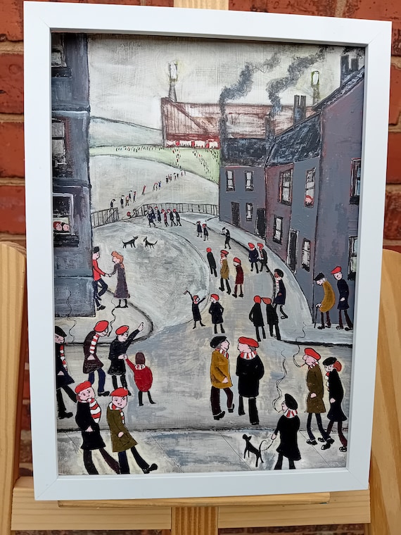Original L.s.lowry Inspired Oil Painting 