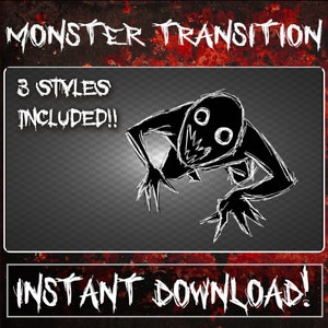Transition &quot;Monster&quot; - Stream Scene Stinger Transition for Livestream, Twitch