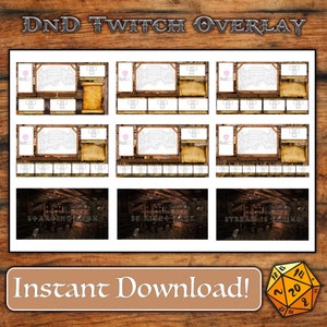 Twitch Overlays Package for Livestream Dungeons and Dragons