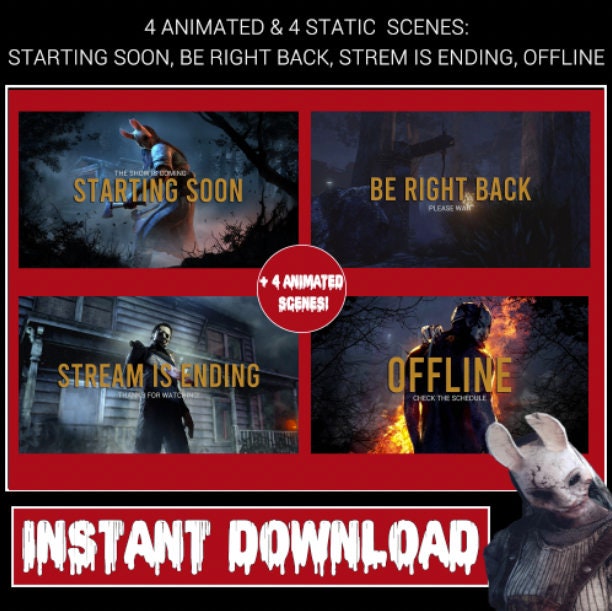 Dead by Daylight Horror Stream Package for Livestream Twitch Etsy