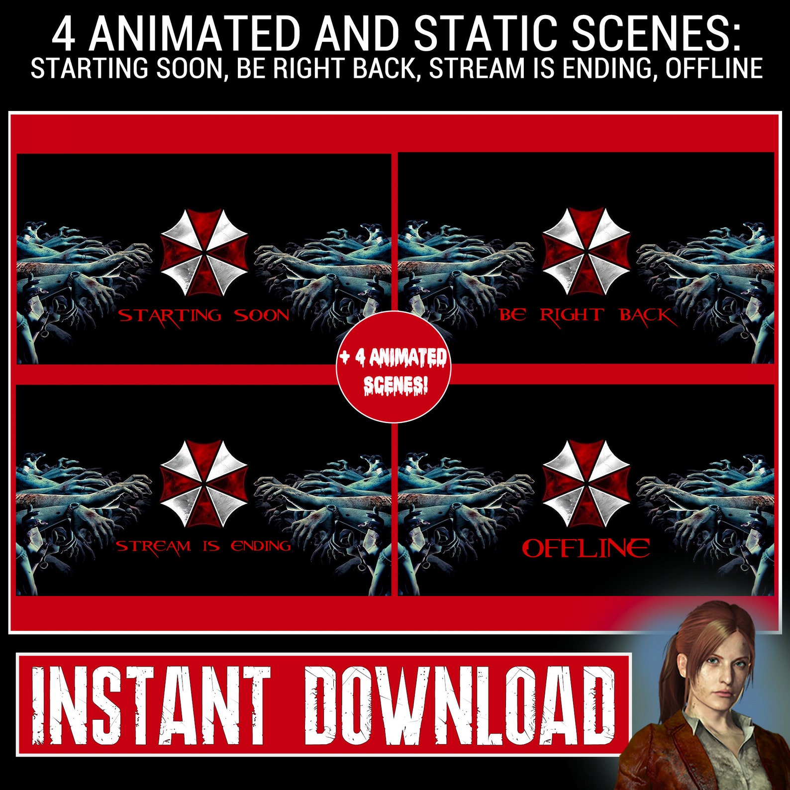 Evil Package Resident Evil dark horror stream package for Livestream - Etsy México