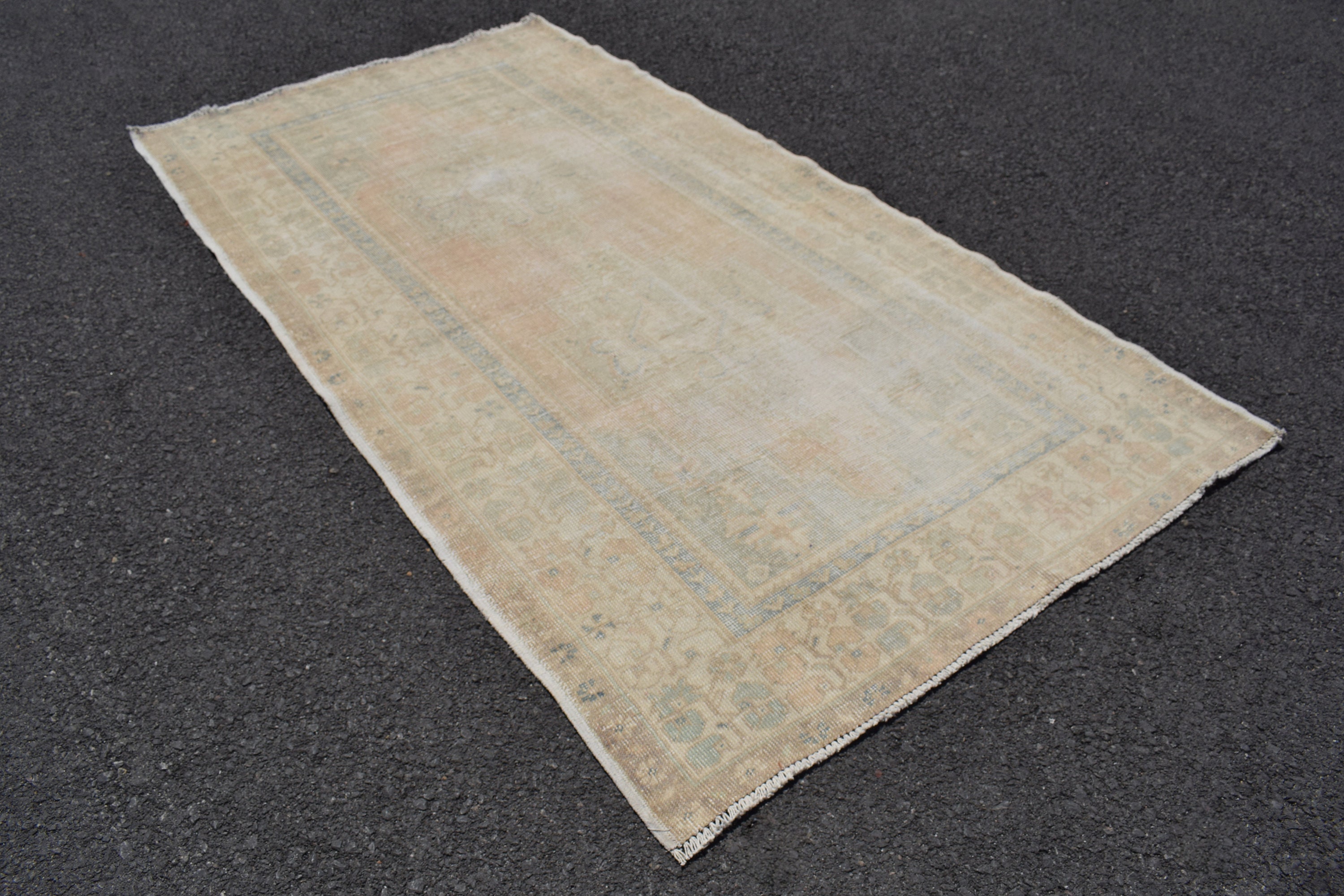 4x8 Inch Rug 4x8 Vintage Pastel Rug, Soft Hand Made Wool Rug, Oushak Area Rug, 4x8 ...