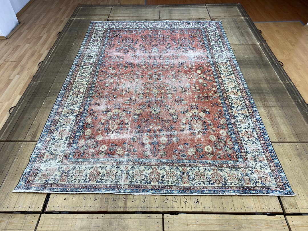 8X11 Vintage Extra Large Rug, Hand Made Rug, Oversize 8x11 Turkish Rug ...