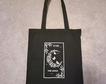 Tarot Card Black Tote Bag