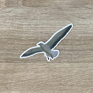 Sticker Mouette "Brise Marine"  - Autocollant Original d'Artiste, Charme Côtier  7x7cm