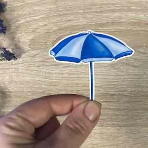 Sticker parasol  - Autocollant Original d'Artiste 6.5cmx6cm