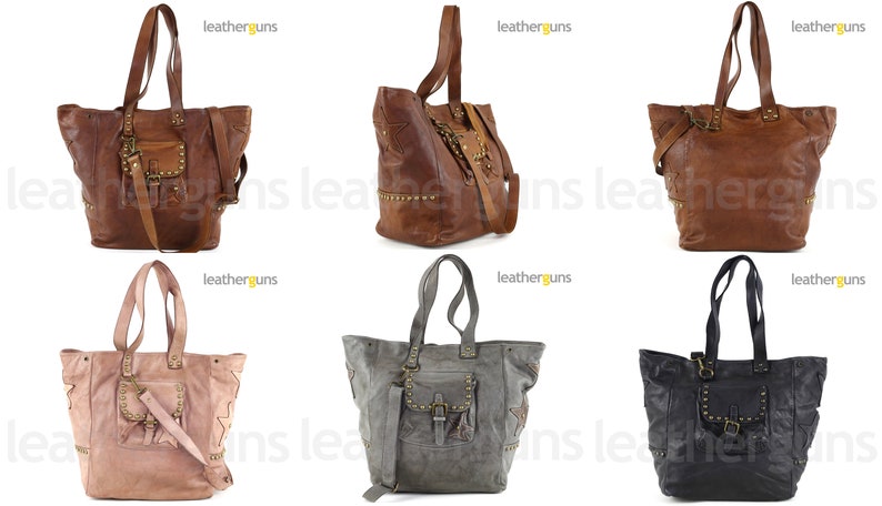 Big Leather Purse Woman Shoulder Bag Crossbody Bag Vintage Leather Bag Italian Leather Bag Handmade Tote Bag STELLA LEATHER HANDBAG