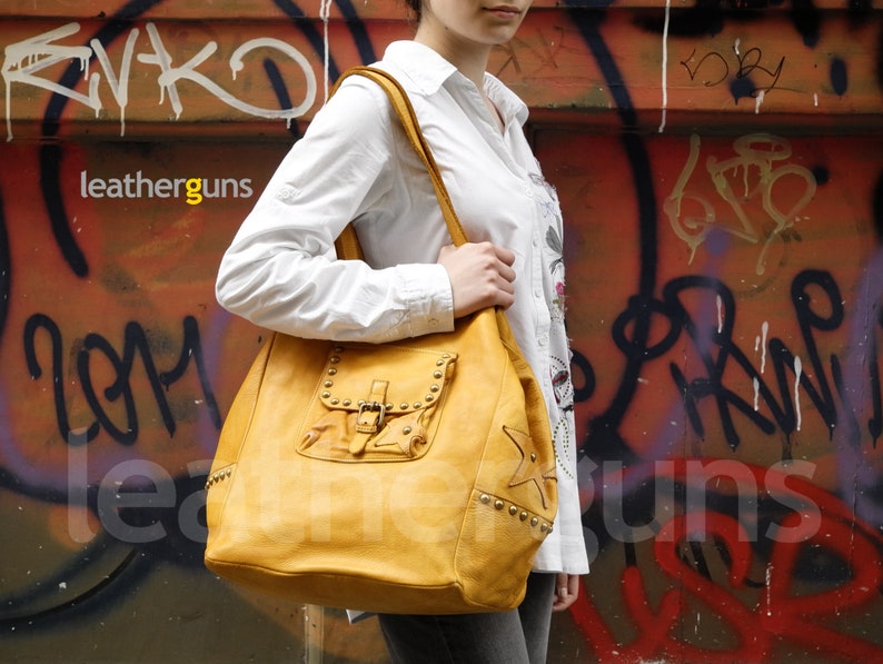 Big Leather Purse Woman Shoulder Bag Crossbody Bag Vintage Leather Bag Italian Leather Bag Handmade Tote Bag STELLA LEATHER HANDBAG