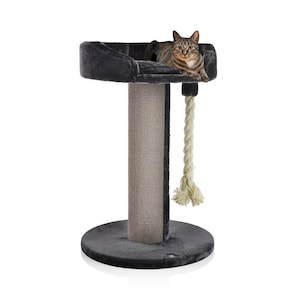 Scratching post - Lounge Ontario XXL gray with 20cm Ø sisal post, also ideal for large and heavy cats such as Maincoon
