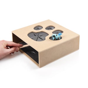 Catch the Mouse Box skill game for cats / interactive cat toy / activity board / cat toy / cat play image 9