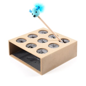 Catch the Mouse Box skill game for cats / interactive cat toy / activity board / cat toy / cat play image 7