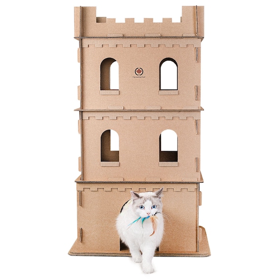 Corrugated cardboard top cat house