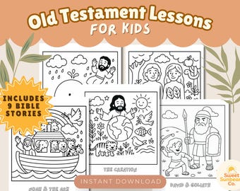 Old Testament Bible Story Coloring Pages: Kids' Faith Lessons PDF Download