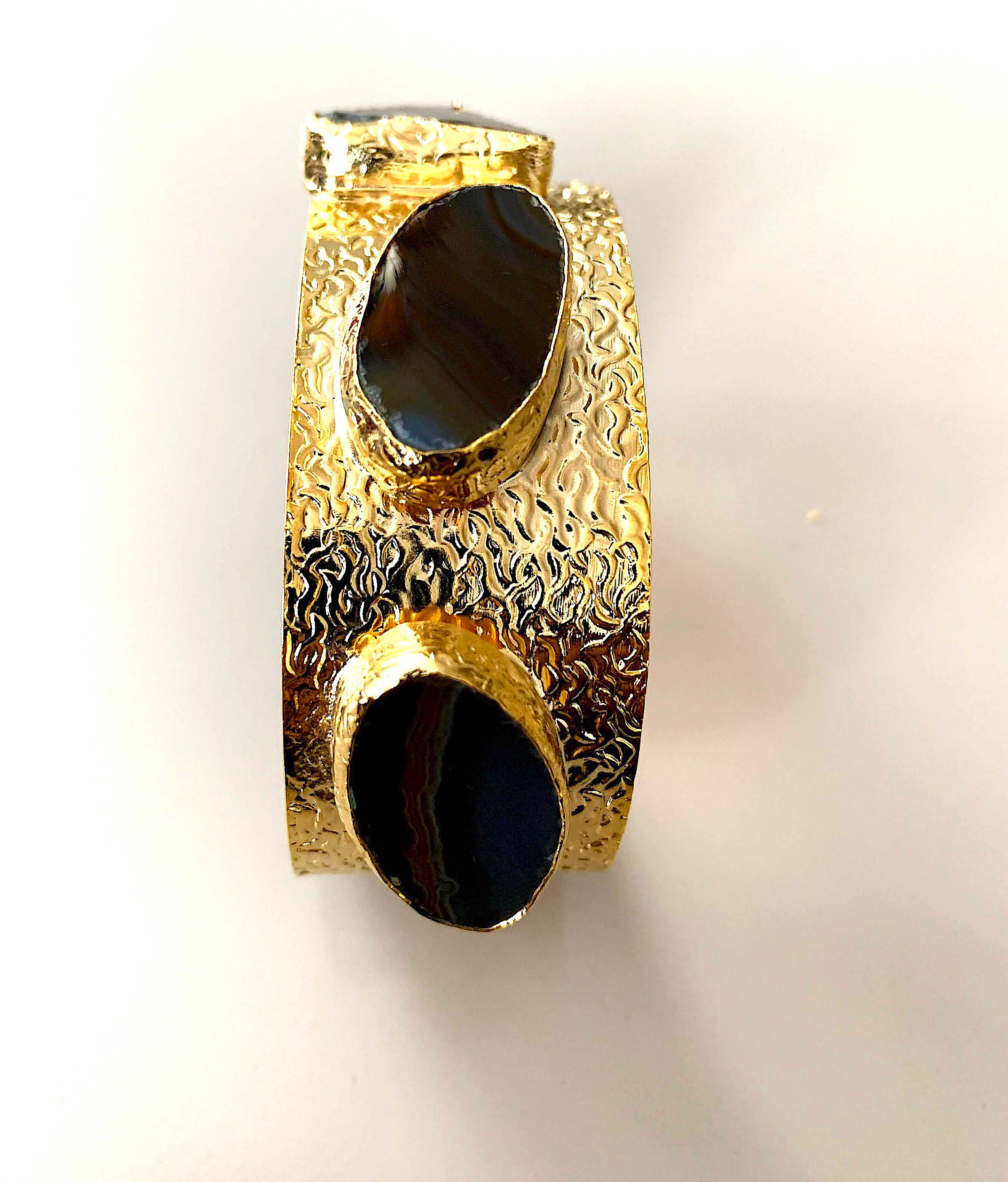 Gold Plated Cuff Bangle Luxury Custom Adjustable Open Bracelet Brass Cuff Bangle 2852867115173