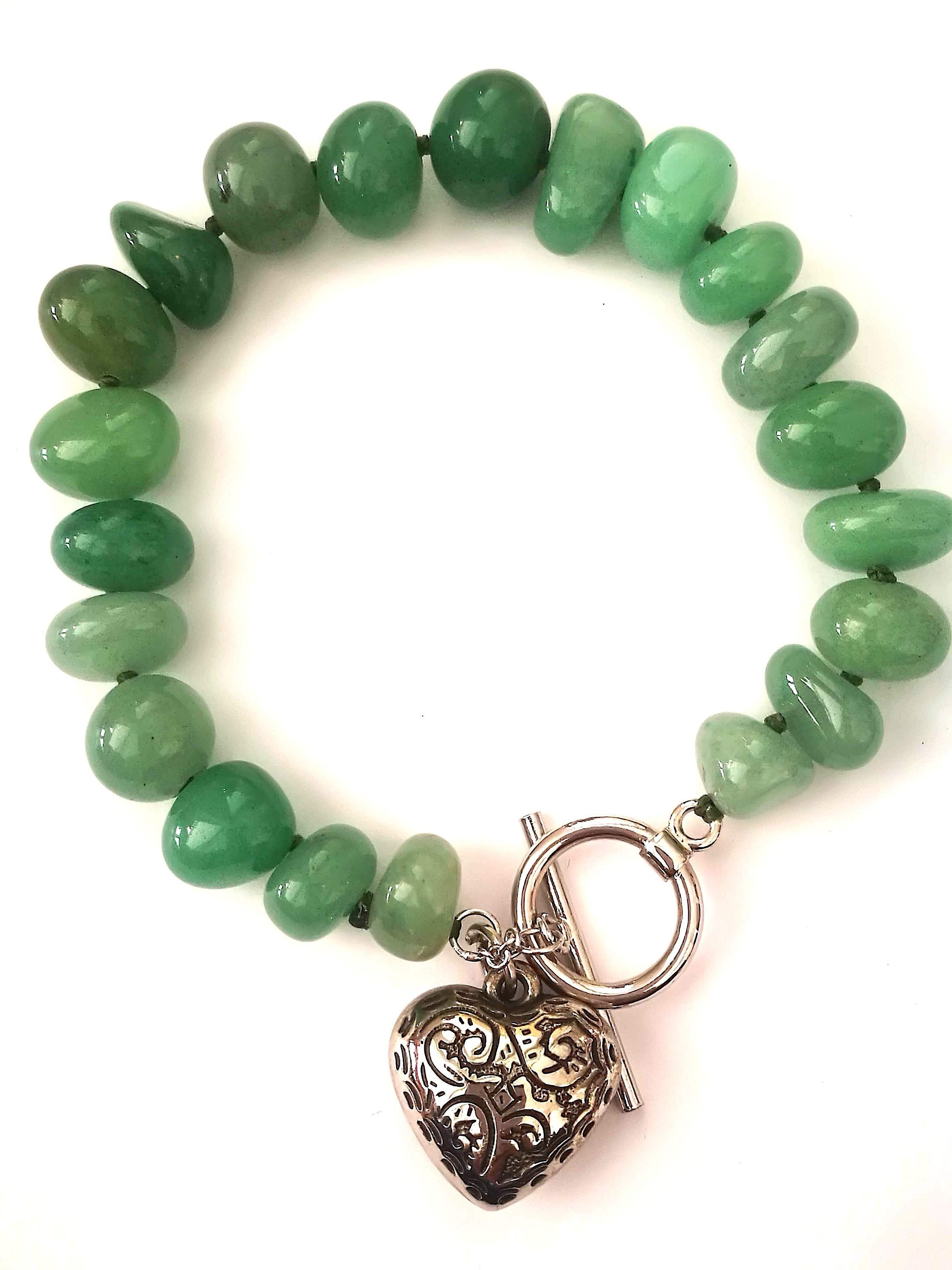 Green, Aventurine Quartz, Gemstone Bracelet, Natural Stone Bracelet, Fashion Bracelet, Gift for Her.