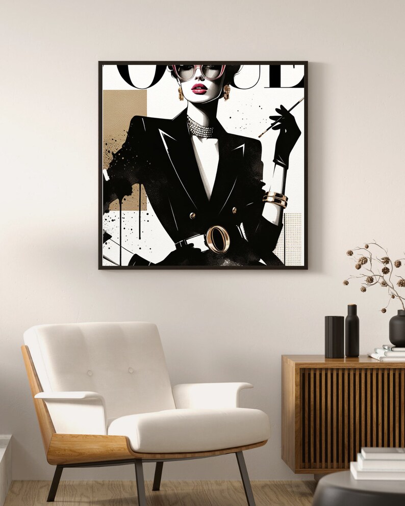 Chic Vogue Style Satin Poster 3 Sizes Vintage Vogue Wall Art Vogue