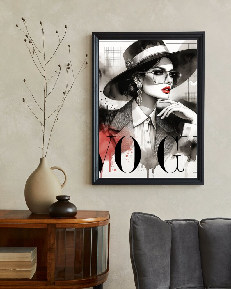 Chic Vogue Style Satin Poster 3 Sizes Vintage Vogue Wall Art Vogue