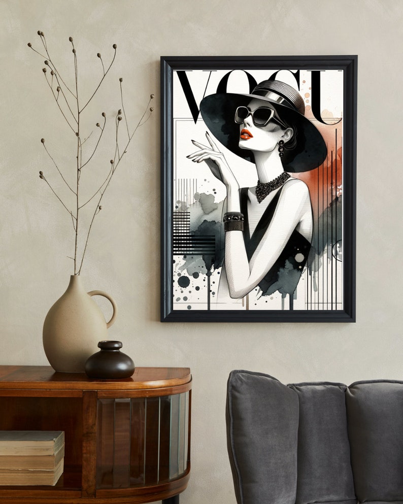 Chic Vogue Style Satin Poster 3 Sizes Vintage Vogue Wall Art Vogue