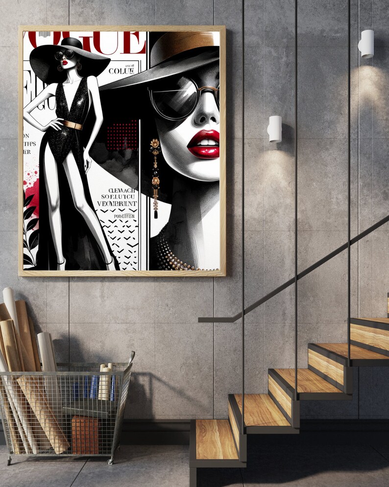 Chic Vogue Style Satin Poster 3 Sizes Vintage Vogue Wall Art Vogue