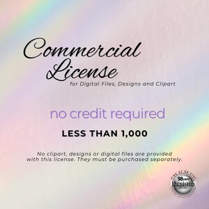 Commercial License Designs - License for all the Store (No Clipart is Included with License)