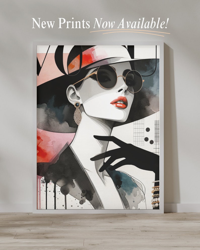 Chic Vogue Style Satin Poster 3 Sizes Vintage Vogue Wall Art Vogue