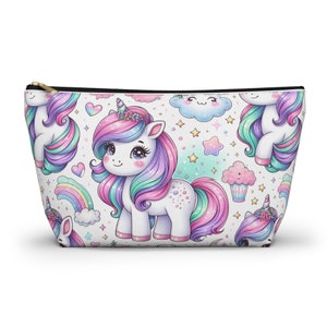 Cute Unicorn Pouch, Unicorn Pencil Case, Unicorn School Bag, Unicorn Travel Bag, Unicorn Girl Make Up Case, Cosmetic Bag, Unicorn Girl Gift