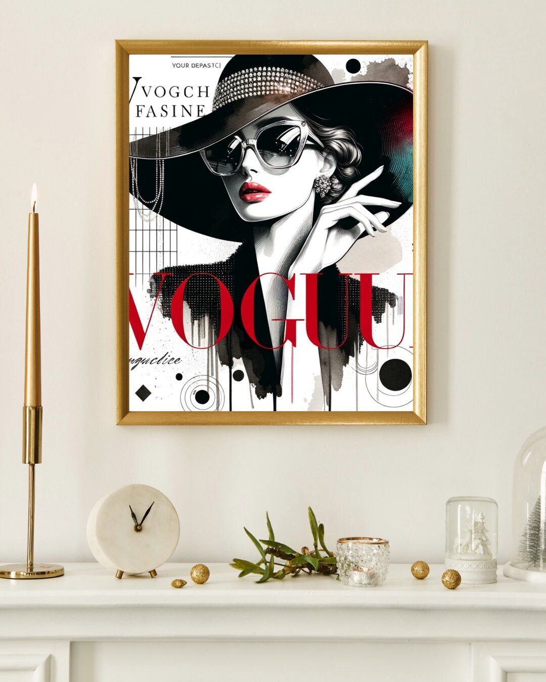 Chic Vogue Style Satin Poster 3 Sizes Vintage Vogue Wall Art Vogue ...