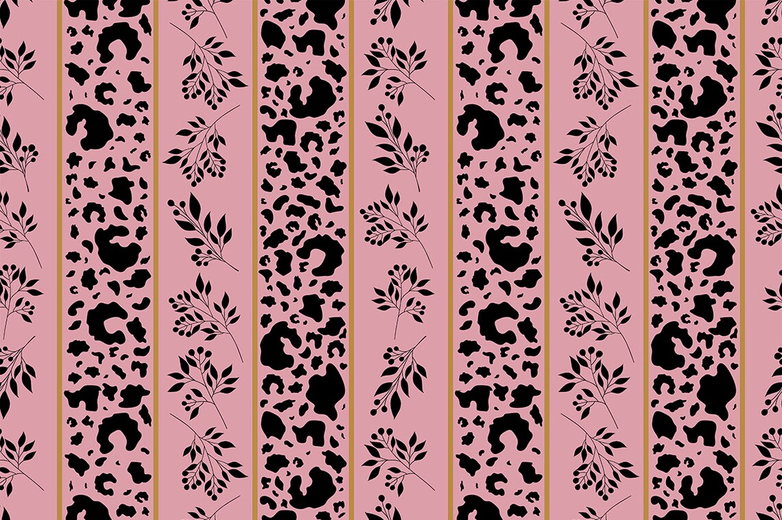 Leopard flowers pattern. Flowers Leopard print. Leopard print Etsy
