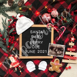 Christmas Social Media Digital Pregnancy Announcement | Santa Baby | More the Merrier | Social Distancing Fail | Scandi/Nordic/Traditional