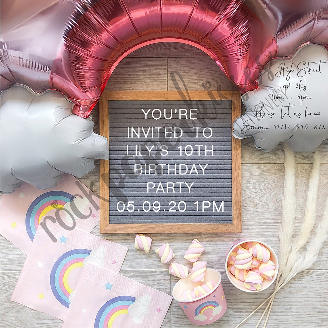 Digital Party Invitation Digital Invite Electronic Invite Kids Party ...