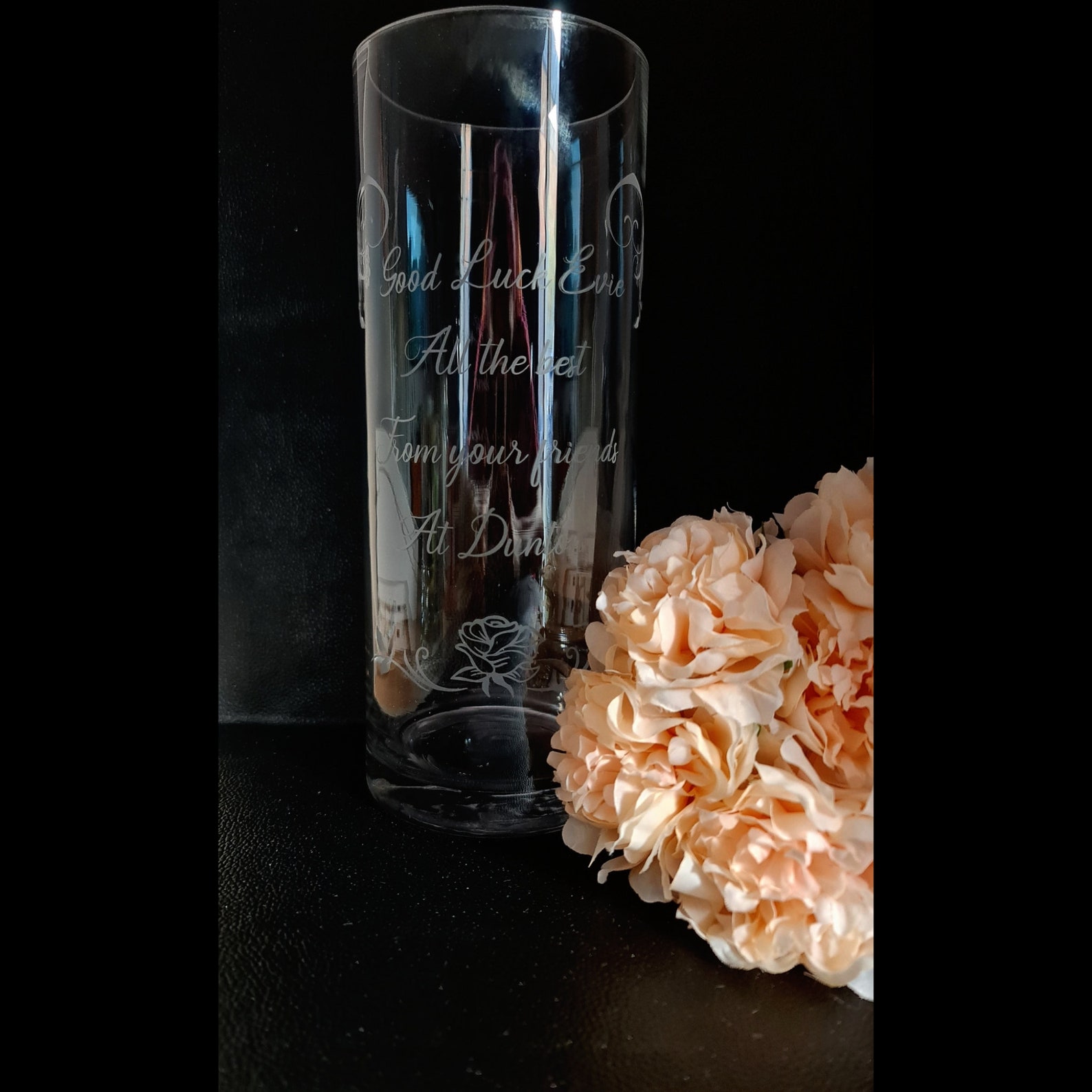 Personalised Etched Vase Retirement Gift Birthday Gift Etsy UK